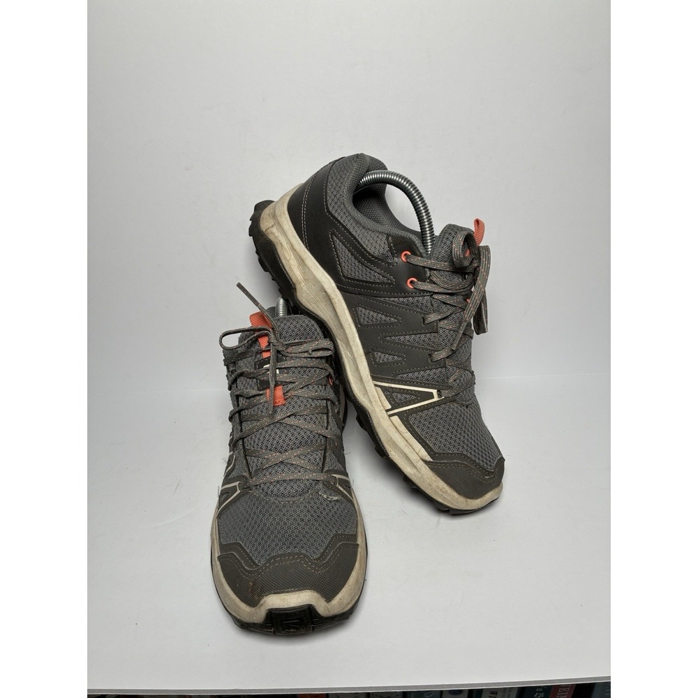 Salomon Trail Running Shoes‎ Gray Orange Contagrip Ortholite Hiking Size 7.5 US